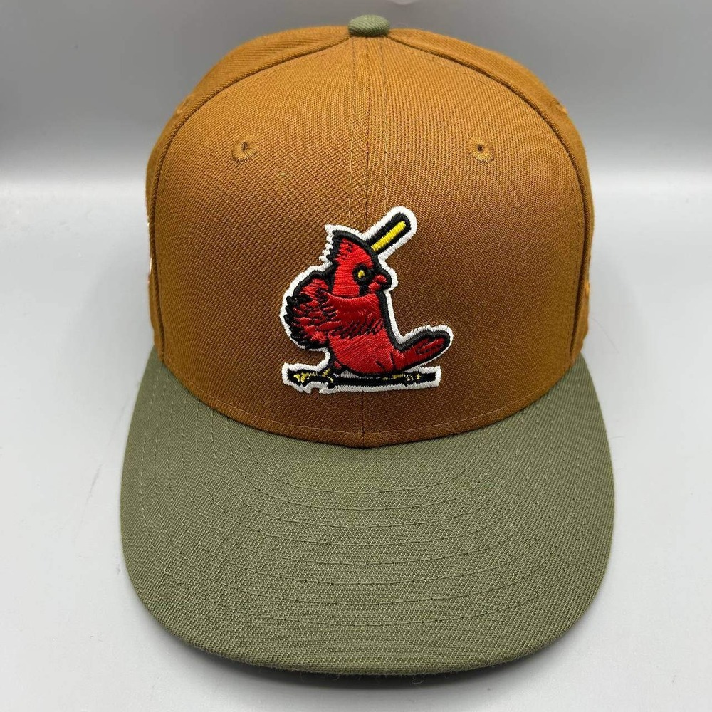 St. Louis Cardinals MLB Hat Men 7 3/8 Brown Green 59Fifty New Era Fitted Cap